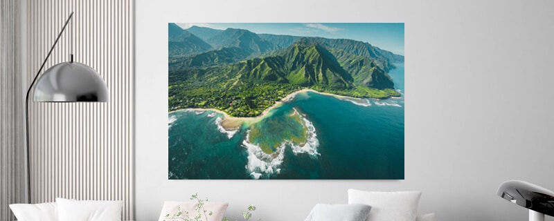 panoramic hawaii aluminum art print